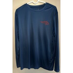 Reel‎ Life Men's American Flag Graphic Long Sleeve Sun Defender Shirt Sz Large